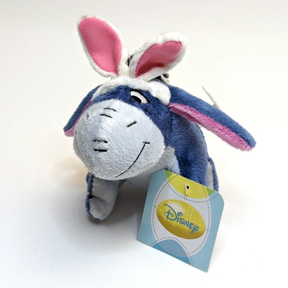 NWT New Disney Eeyore Bunny Ears Easter Cuddly 6" Mini Plush Bean Bag DanDee - Picture 1 of 3